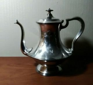 Antique 1886 F B Rogers Taunton Mass.  4207 Tea Pot Silver - Plated