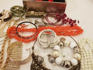 Joblot Vintage Antique Modern Jewellery Box Necklace Earrings Rings Braceletes 3