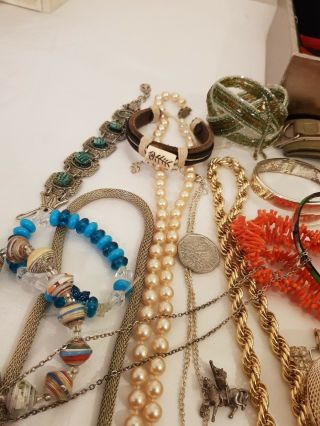 Joblot Vintage Antique Modern Jewellery Box Necklace Earrings Rings Braceletes 5