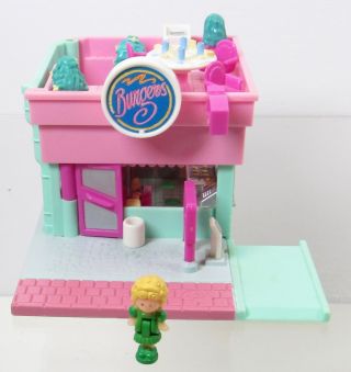1994 Vintage Polly Pocket Drive - In Burger Restaurant Building Only Bluebird Toys