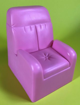Vintage 90s Barbie Doll Dream House Dollhouse Furniture Pink Recliner Chair Only