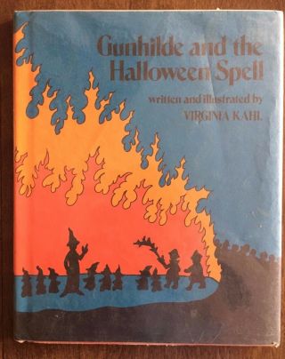 Gunhilde And The Halloween Spell By Virginia Kahl Vintage Witch Hardcover W/ Dj