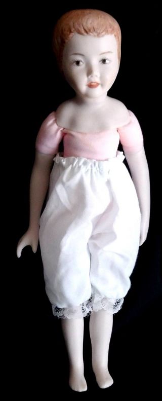 Vintage Bisque Head Doll 12.  5 " To Dress Partial Cloth Body To Dress