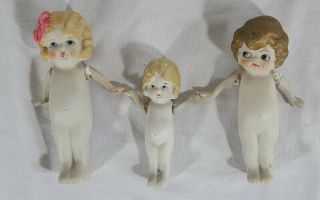 Vintage Bisque Porcelain Dolls Made In Japan Moving Arms