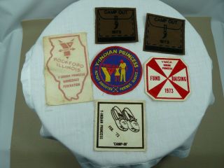 1973 Ymca Patches Y - Indian Princess Rockford Illinois Winnebago Father Daughter