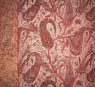 Beautifulg Piece 19th Century Victorian Woven Wool Paisley Shawl 286