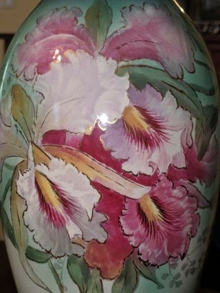 Antique Continental Floral Pottery Vase Attributed Royal Bonn 3