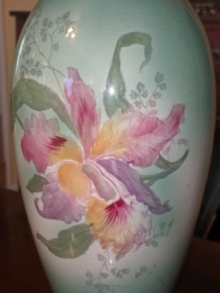 Antique Continental Floral Pottery Vase Attributed Royal Bonn 6