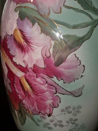 Antique Continental Floral Pottery Vase Attributed Royal Bonn 7