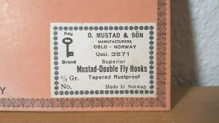 Vintage O.  Mustad & Son Fish Hook Dealer Display Card 2