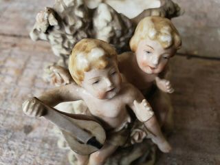 ? Meissen Porcelain Figural Group Children Cross Sword 6540 Vtg Antique
