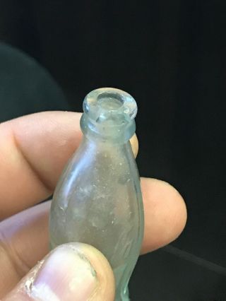 Vintage Antique Coca Cola 2.  5” Miniature Mini Glass Bottle Collectible 5