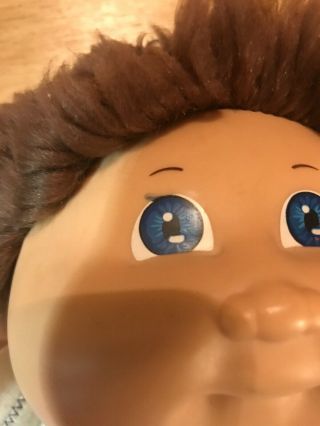 Vintage Cabbage Patch Kids Doll 3 Boy Brown Fuzzy Hair Blue Eyes 1983 HTF 5