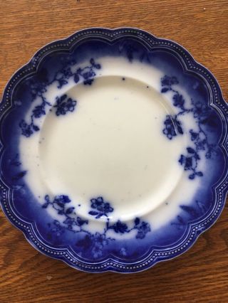 Two Antique Flow Blue Johnson Bros England St.  Louis China Dinner Plates 10”