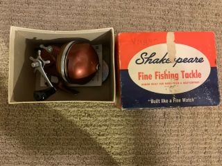 Shakespeare Vintage 1766 Push - Button Reel W/ Box Tool,  Extra Spool & Papers
