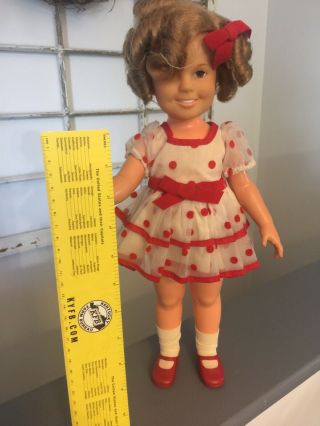Complete Stand Up & Cheer 1972 Vintage Shirley Temple Doll By Ideal Hair Net