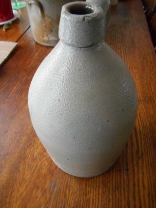 Antique Salt Glaze Stoneware 1 Gal Jug Old Country Whiskey / Cider Crock