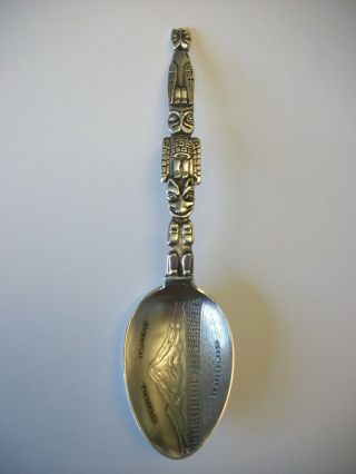 Joseph Mayer & Bros Sterling Silver Souvenir Spoon Mt.  Rainer Seattle Washington