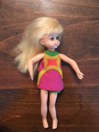Vintage 1960s Mattel Barbie Blonde Chris Doll With Dress & Panties