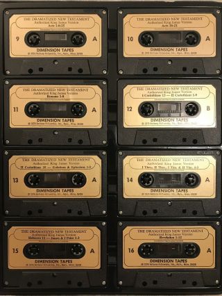 Vintage 1976 Holy Bible Dramatized Testament 16 Cassette Tapes King James 4