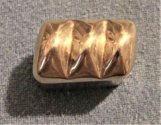 Marvelous Unique Shaped Taxco Mexico Sterling Silver Snuff Or Pill Box
