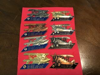 Lions Club Pins: 8 Vintage Baldwin Airplane Pins