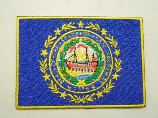 Hampshire State Flag Seal Embroidered Iron On Patch