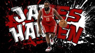 093 James Harden - Slam Dunk Houston Rocket Nba Basketball 42 " X24 " Poster