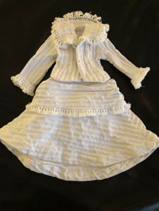 Antique Vintage Doll Dress Suit Skirt Jacket Victorian Fashion