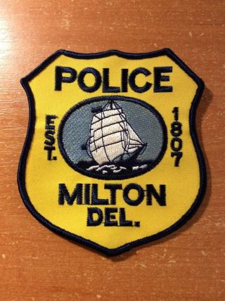 Patch Police Milton Delaware De