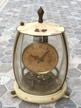 Vintage Schatz Brass Anniversary Clock,  400 Days Wind Up Mechanism,  Germany,  Spares