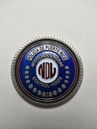 Puerto Rico Police Narcotics Unit Challenge Coin