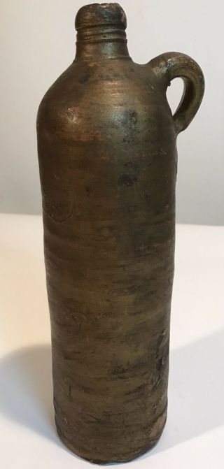 Antique Stoneware Pottery Bottle Selter 