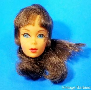 Dark Brunette Talking Barbie Doll Head Only 1115 Vintage 1960 