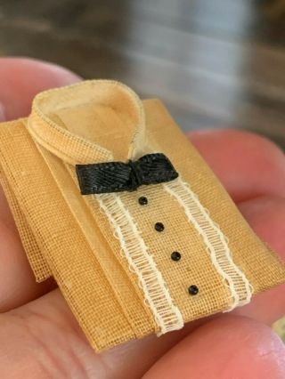 Artisan Miniature Dollhouse Vintage Victorian Ladies Folded Lace Blouse W/ Tie