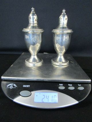 Vintage Weighted Sterling Silver.  925 Duchin Salt & Pepper Shakers 241g