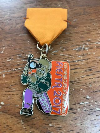 2017 Fiesta Medal Video News Clips Of San Antonio.  A Rare Medal.