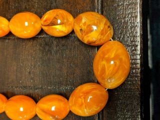 Antique Baltic Amber Necklace 30 Inches 92 Grams 10mm To 23mm Beads