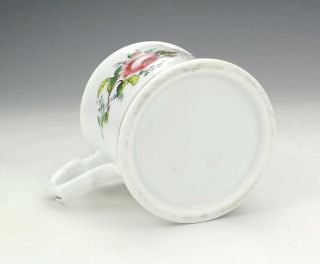 Antique English Porcelain Present From Stoke - Hand Painted Flowers Tankard 5