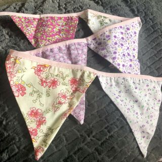 9 X 3m Double Sided Vintage Floral Bunting Wedding Birthday Party