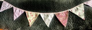 9 X 3m Double Sided Vintage Floral Bunting Wedding Birthday Party 2
