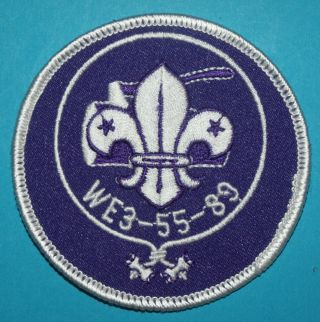 We3 - 55 - 89 Wood Badge - Pocket Patch - - Boy Scouts - 9266