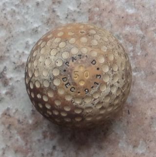 Antique Vintage Spalding 50 Patented December 9 1913 Golf Ball