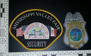Patch Ia Iowa Mississippi Valley Fair Security Officer Set/2 Code4 Maker