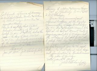 1905 Masonic Handwritten Note Letter Antique Lodge Stamp 311 Merrill Michigan