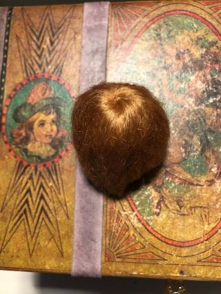 Antique Style Vintage Strawberry Blonde Tiny Mohair Doll Wig