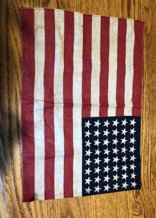 United States of America,  Vintage 48 Star Flag,  16x 11.  5 4