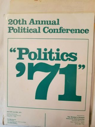 NY STATE DEMOCRATIC WOMEN ' S DIVISION CONFERENCE FOLDERS 1968,  1969,  1971,  1972 4