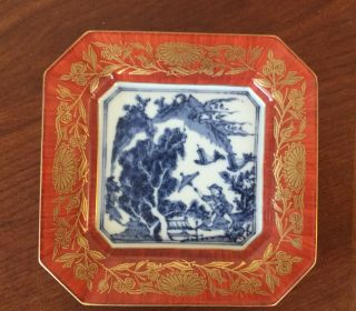 Lovely Antique Japanese Imari Square Plate 6”