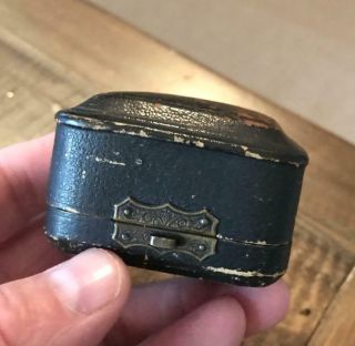 Small Tooled Vintage Jewellery Box.  Antique Jewelry Case Victorian Jewellers Box
